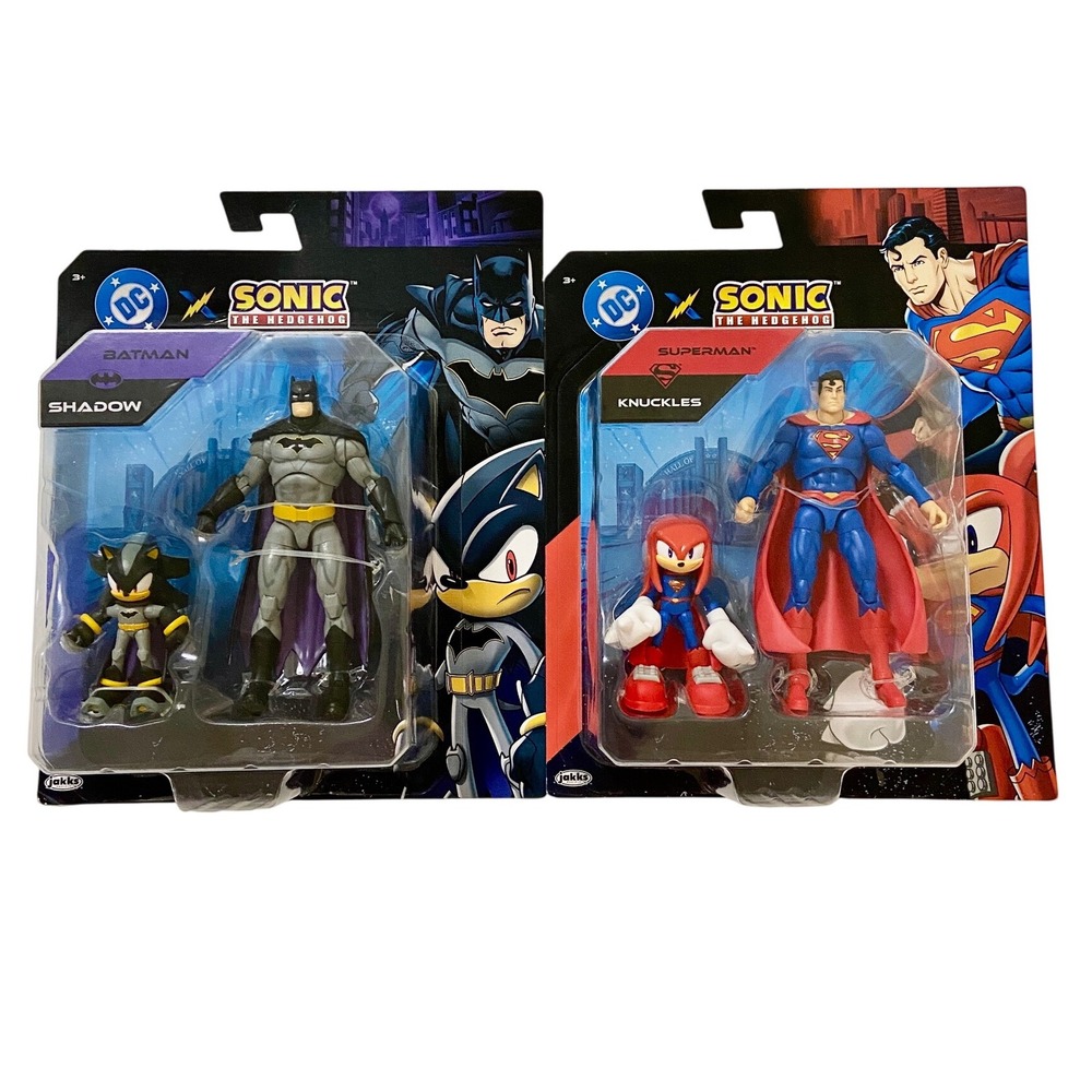 DC X Sonic The Hedgehog BATMAN/SHADOW & SUPERMAN/KNUCKLES 2 Packs‎